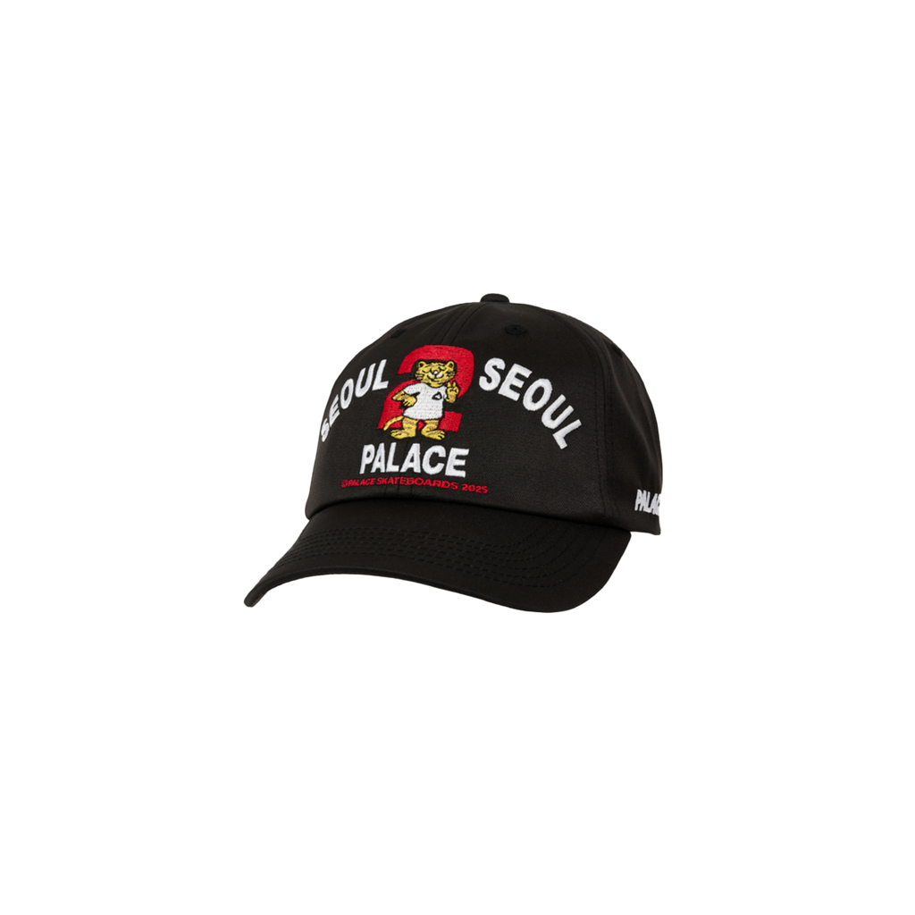 【Palace】 Seoul 2 Seoul 6-Panel Cap Black - 25SS PALACE Seoul 2 Seoul 6-Panel Cap 