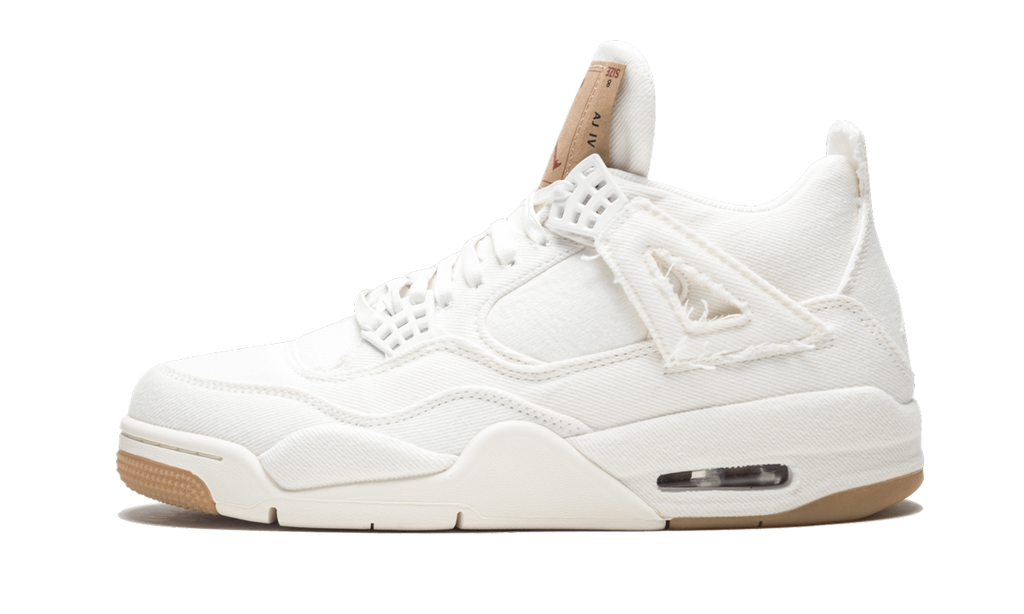 Air jordan 4 white denim discount