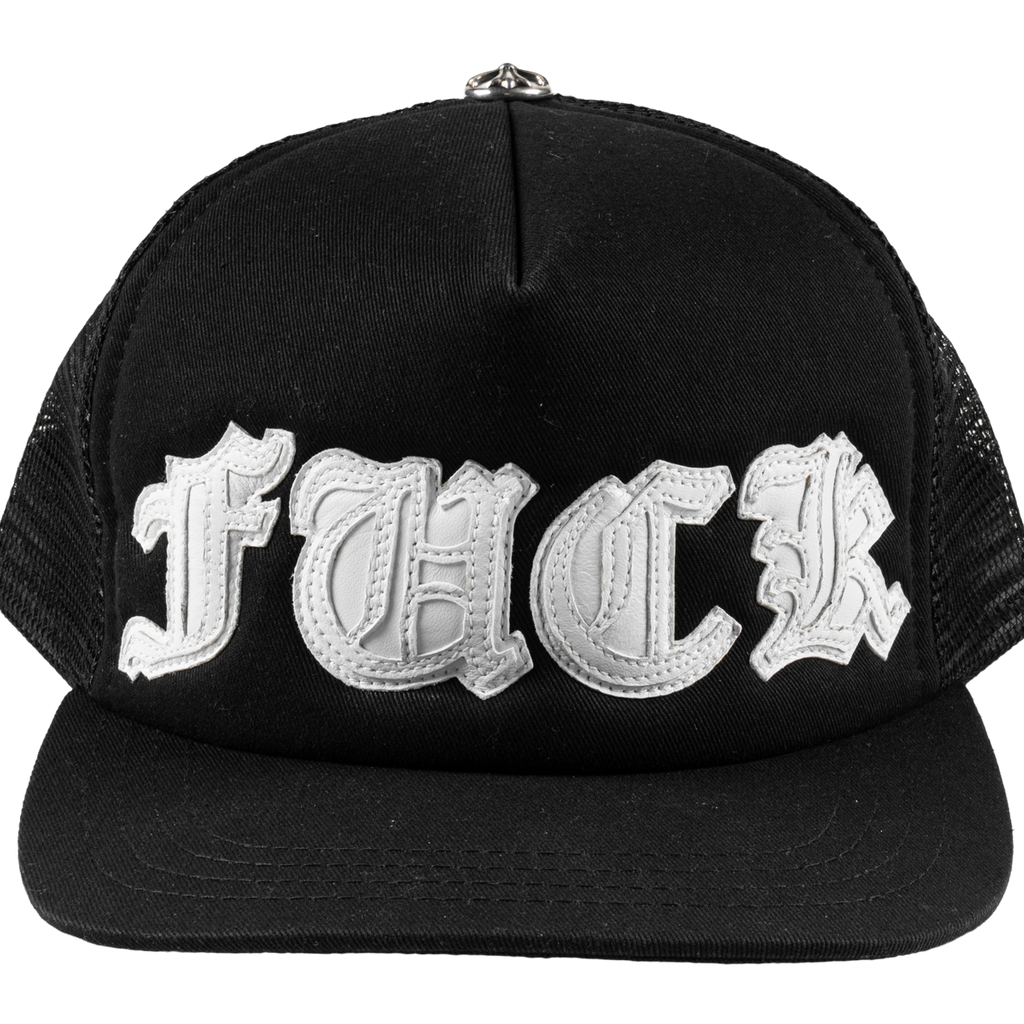 CHROME HEARTS FUCK Letter Patch Trucker Hat 