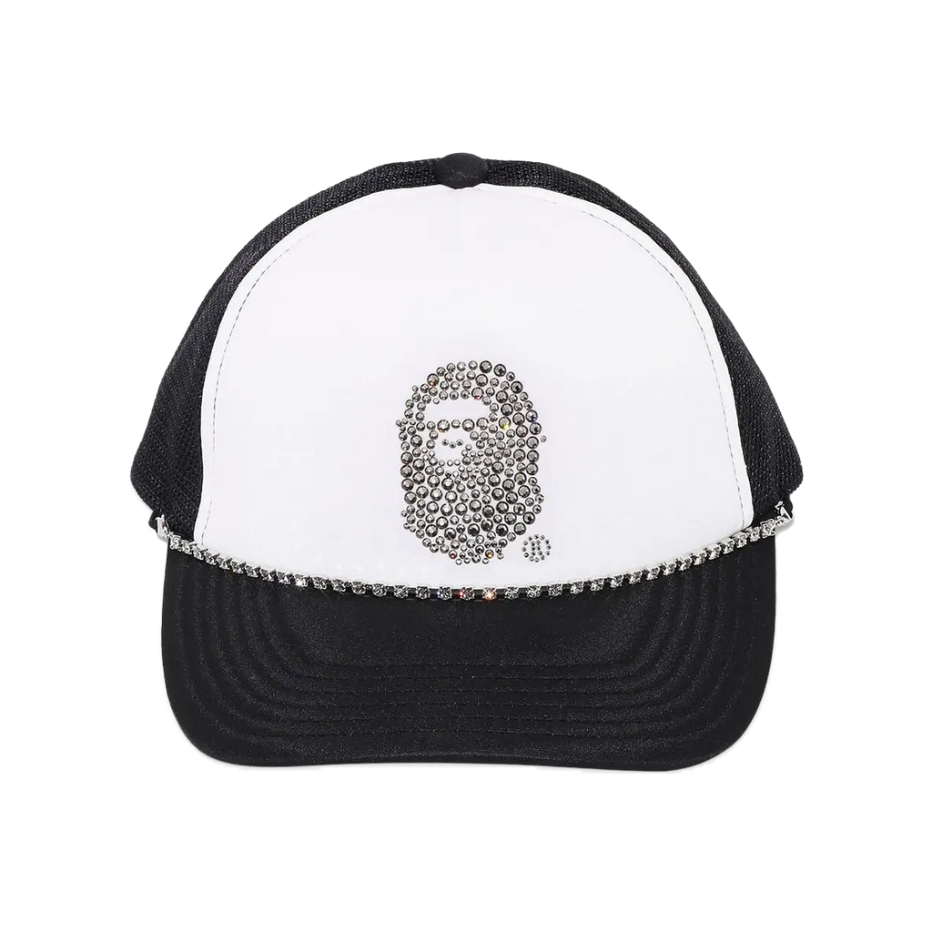帽子 CRYSTAL STONE APE HEAD MESH CAP BLACK BAPE Crystal Stone Ape Head Mesh Cap 