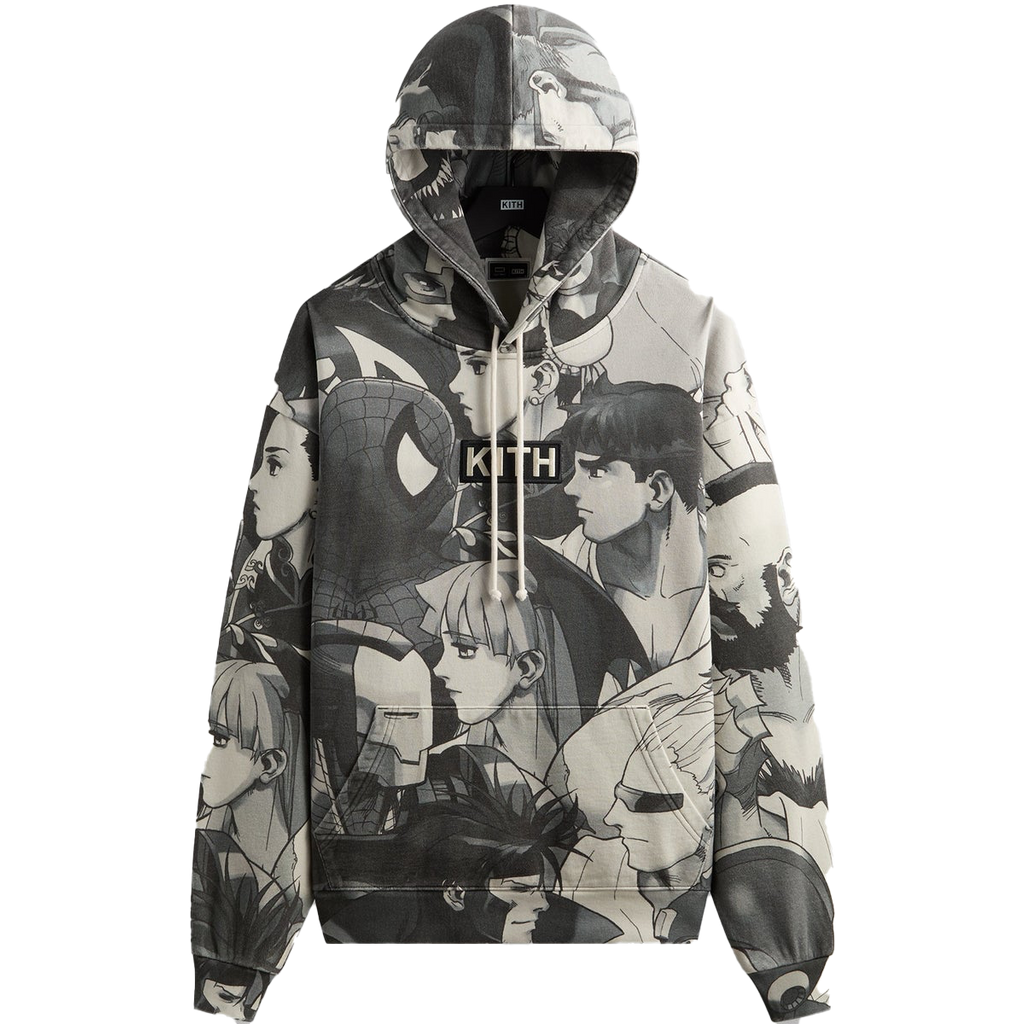 KITH Fighter All-Over Printed Vintage Nelson Hoodie 