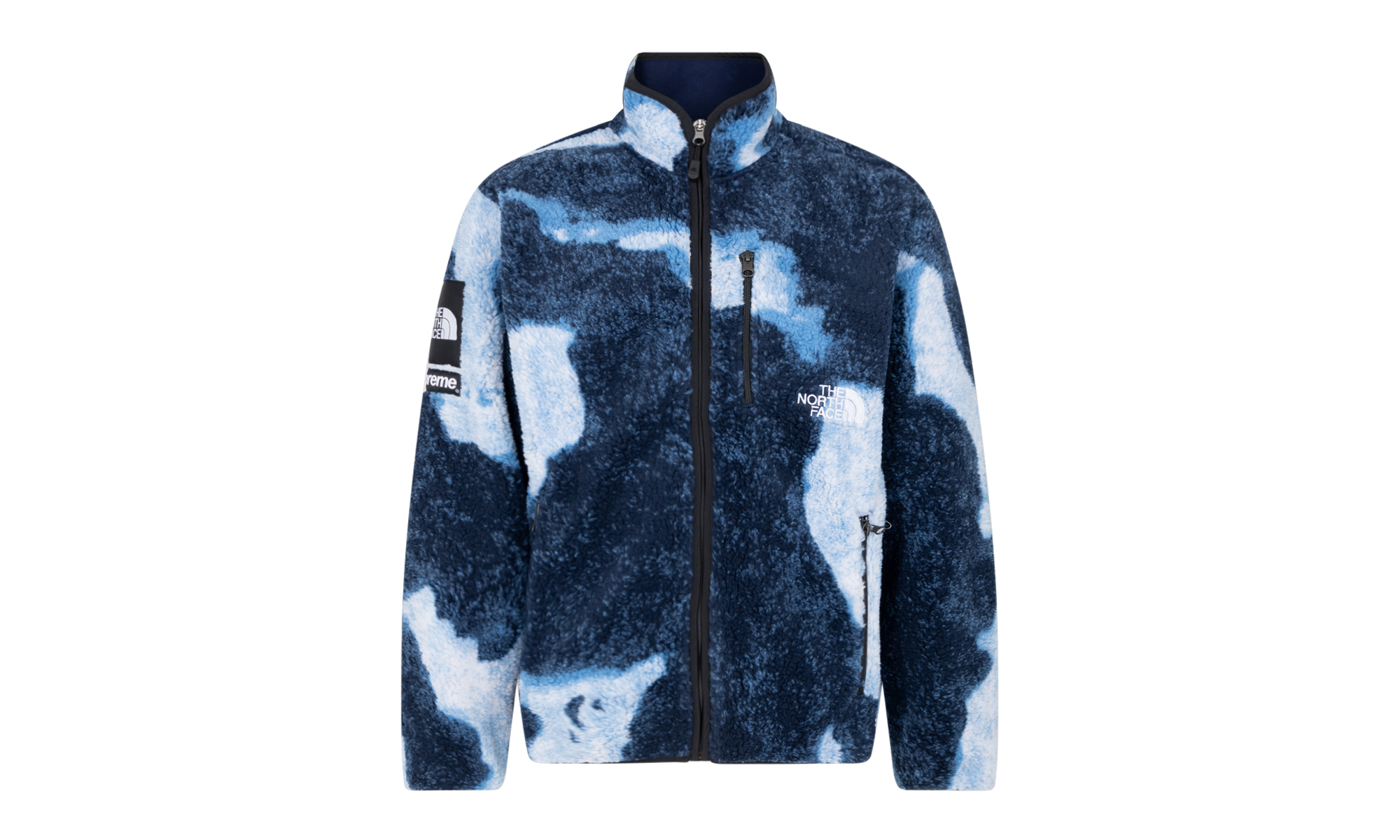 SUPREME TNF Bleached Denim Fleece Jack SUPREME TNF Bleached Denim Fleece Jack