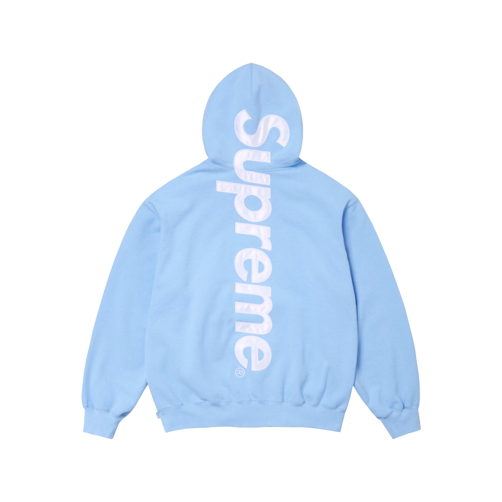 SUPREME SATIN APPLIQUÉ HOODED SWEATSHIRT SUPREME SATIN APPLIQUÉ HOODED SWEATSHIRT