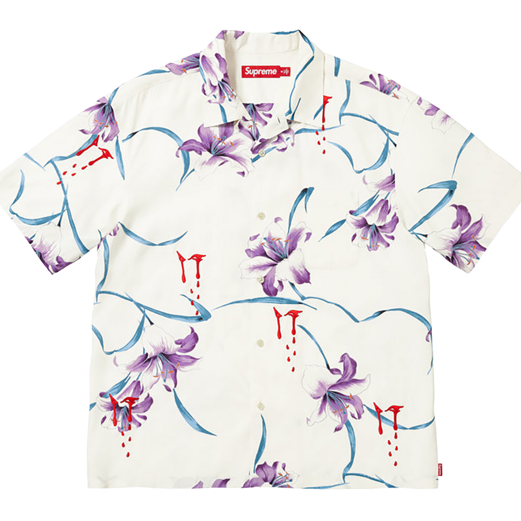 Supreme AOI Lilies S/S Shirt White 白 M SUPREME AOI Lilies S/S Shirt 